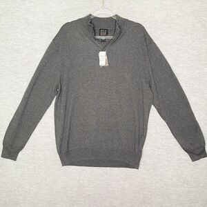 Jos A Bank Signature Collection Men’s XL‎ 100% Pima Cotton Sweater Gray Pullover